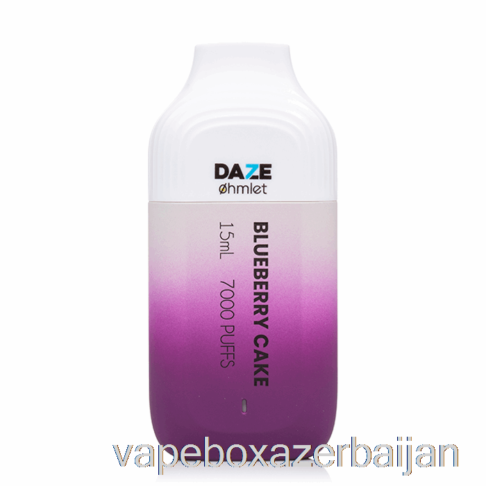 E-Juice Vape 7 Daze OHMLET 7000 0% Zero Nicotine Disposable Blueberry Cake